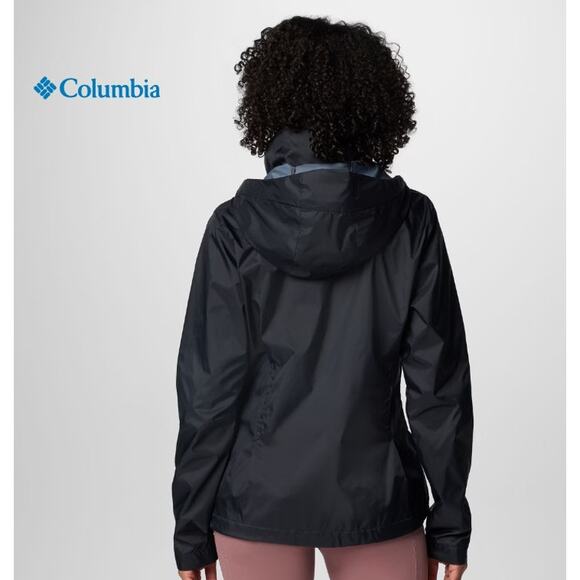 Columbia Womens Switchback IV Jacket Rain Sz M Medium Black Packable Omni-Shield - Picture 2 of 10